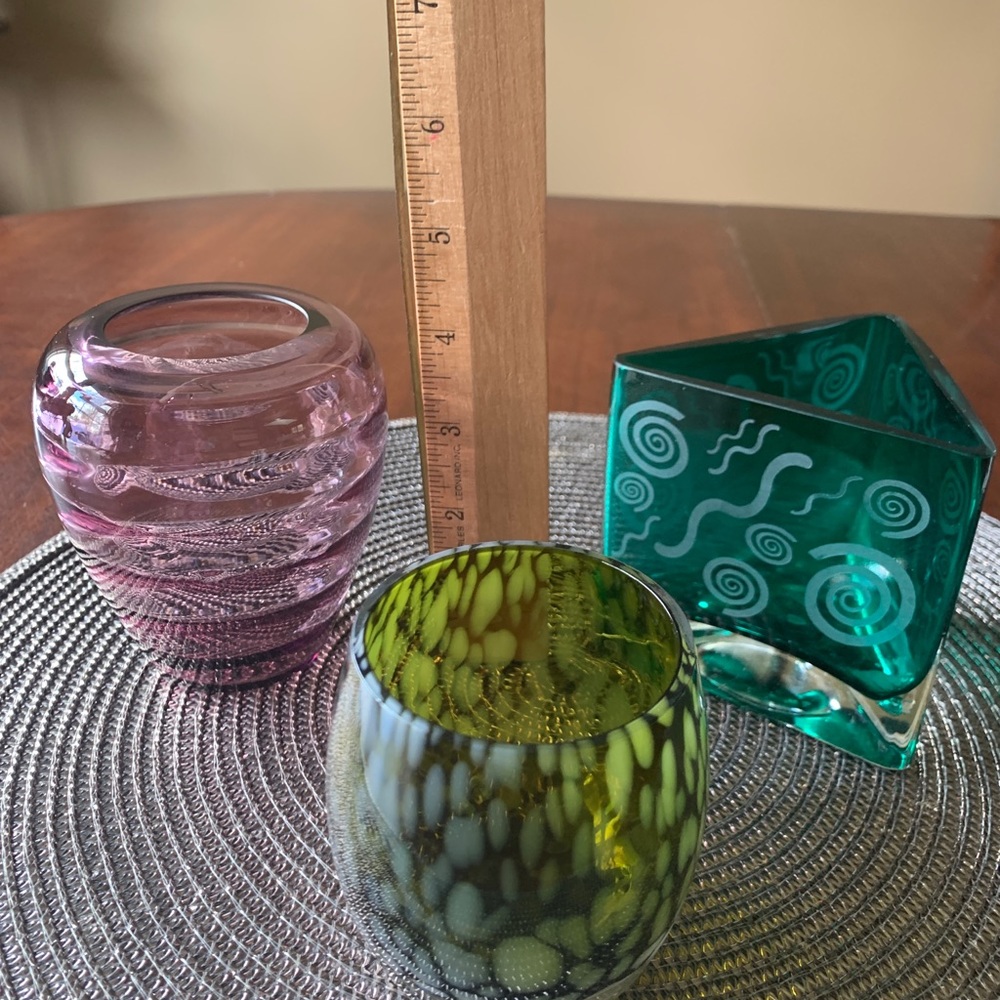 Glass handmade votive candle holders or vases❣️ - Picture 2 of 7